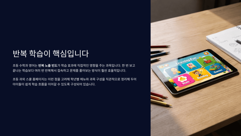 박복 학습이 핵심입니다.